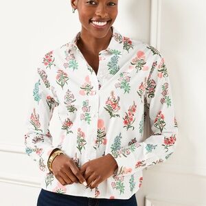 Talbots Floral Poplin Blouse